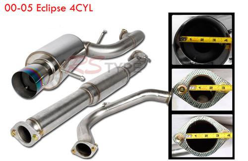 Cat back exhaust ~2000-2005 mitsubishi eclipse 4cyl/3"inlet 4"green tip