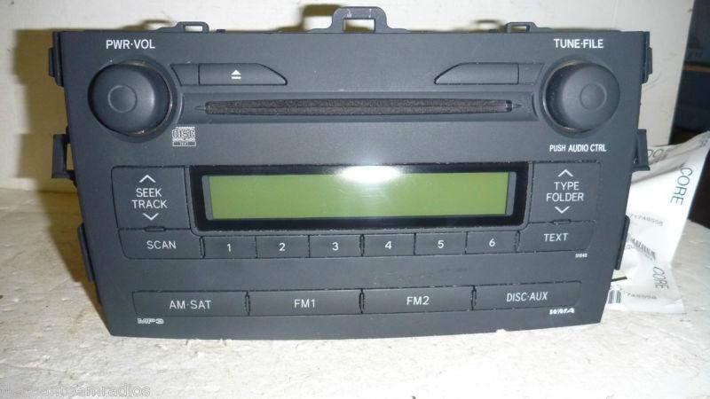 09-10 toyota corolla radio cd mp3 player 51840 86120-12b30 *