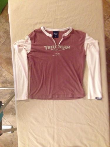 Ladies triumph motorcycles long sleeve shirt size l