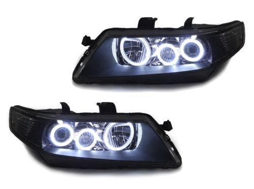 Depo 04-08 acura tsx d2s projector xenon headlight + x6 white uhp led angel halo