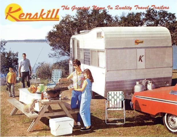 Vintage 1966 kenskill travel trailer rv brochure on cd