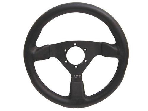 Leather steering wheel 13 inch 330mm black new