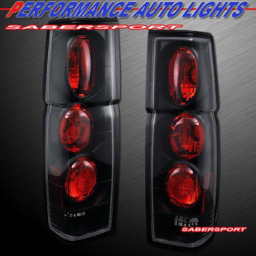 1986-1997 nissan hardbody pickup black altezza style tail lights pair brand new