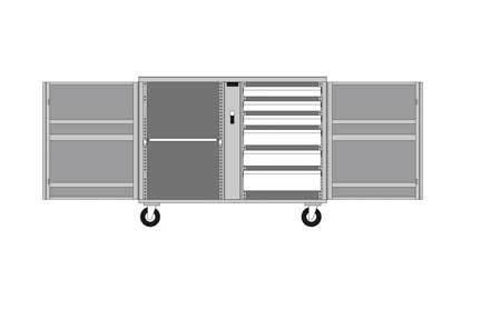 678990 jobox- rolling work bench (49.875l x 40.625h x 26.875w)