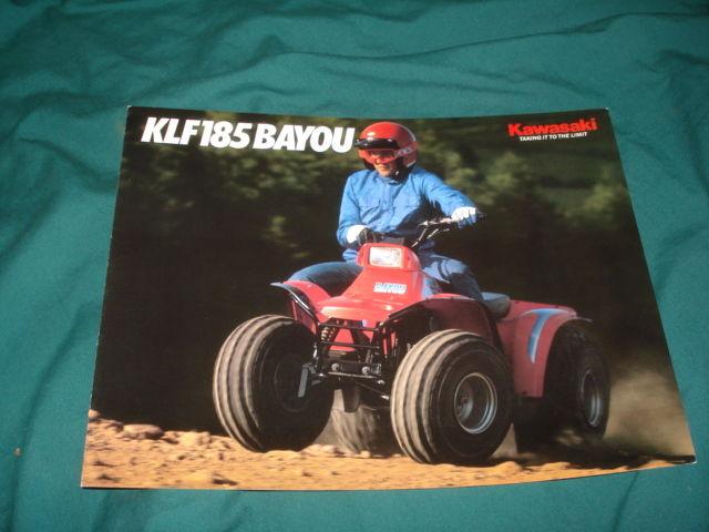 Klf185 bayou kawasaki brochure booklet 1984 atv