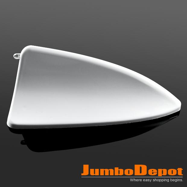 1 x white shark fin roof top mount aerial antenna base mast decor set universal 