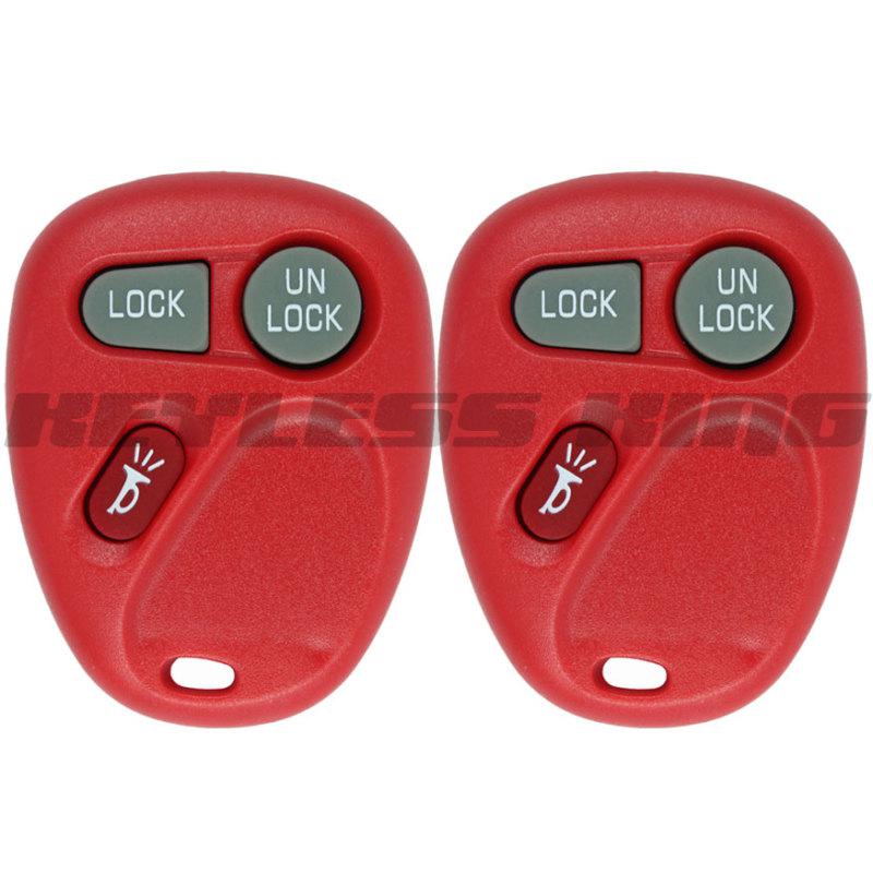 2 new red replacement keyless entry remote key fob clicker for 15042968