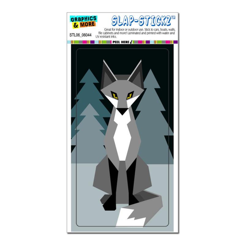 Geometric winter fox - slap-stickz™ automotive car window locker bumper sticker