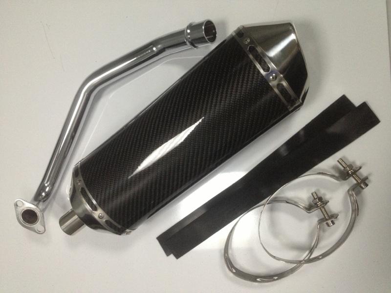 Scooter gy6 exhaust carbon fiber oval  125cc 150cc **best quality**