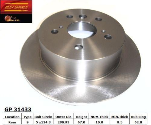 Best brakes usa gp31433 rear brake rotor/disc-disc brake rotor