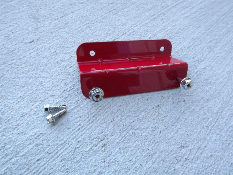 85-93 mustang red powdercoated map sensor bracket w/chrome hardware