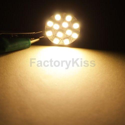 Gau 12v 5050-chip g4 12 smd led landscaping spot light bulb lamp warm white #43