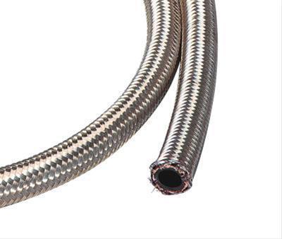 Summit racing g1001 hose braided stainless steel -6 an 18" length each