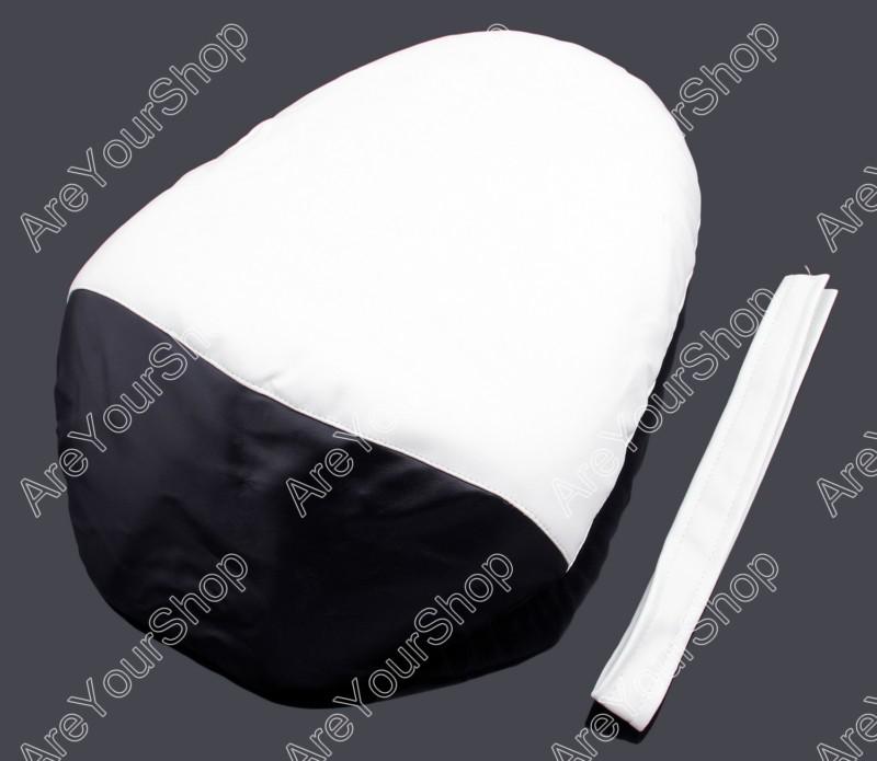 Rear pu leather seat cowl cover pillon suzuki gsxr1000 2009-2010 k9 white