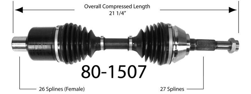 Empi 80-1507 new constant velocity premium cv half shaft drive axle assembly