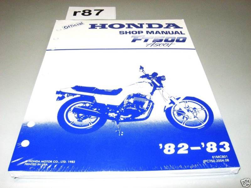 New service manual 82-83 ft500 ascot 500 single oem honda shop repair book  #r87