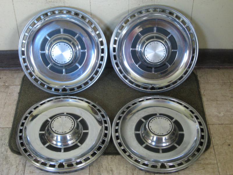 1969 chevrolet hub caps 14" set of 4 chevy wheel covers