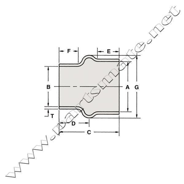 Shields 2204000 rubber elbow & hose / 4 epdm hump hose