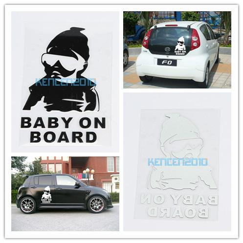 1x black baby on board decal decor drift  funny car  window vinyl sticker auto