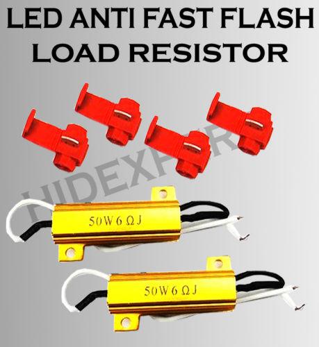 Jdm 50w 6 ohm load resistors led 1156 bulbs turn signal lights  flash rapid fix