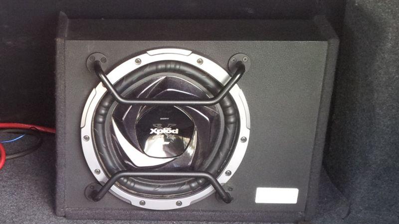 Sony xs-lb10s 1-way 10" car subwoofer with enclosure - slim series