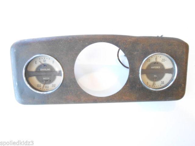 1935 chevrolet chevy master amp oil gas fuel temp gauge instrument panel cluster