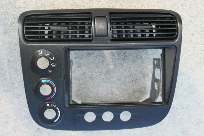 2001-2005 honda civic ex - dash ac vent climate control radio bezel trim