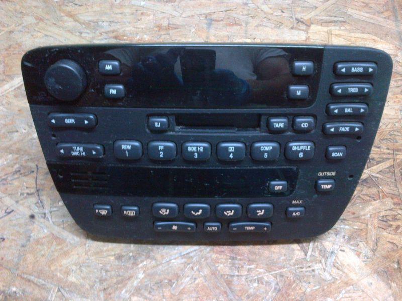 01-03 mercury sable am/fm radio cassette stereo audio player p/n 1f1f-18c858-cb