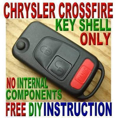 04-08 chrysler crossfire flip key case free instruction keyless entry remote fob