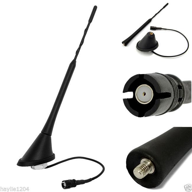 9" roof radio mast whip antenna + base volkswagen 1993-05 golf gti jetta passat 