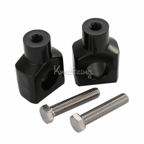 2x black billet 1" handlebar risers for honda suzuki yamaha new harley ktm