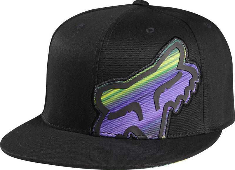 Fox saturn black 210 fitted flexfit hat motocross cap hats mx 2014 purple green