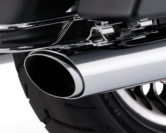 Vance & hines twin slash 4.5 oval muffler chrome for harley fl 95-10