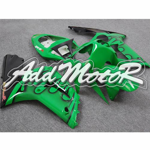 Injection mold fairing for zx6r 2003 2004 zx 6r 636 zx-6r 03 04 green 633s9