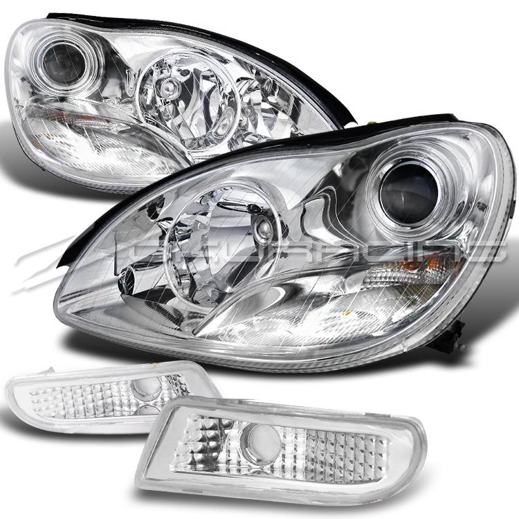 2000-2005 mercedes w220 s class projector headlights+bumper 00-05