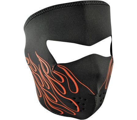 Zan headgear full face neoprene orange flame biker snow atv headgear wnfm045