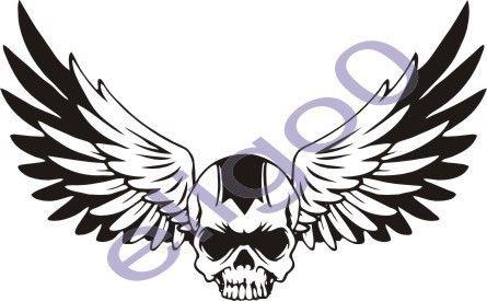 1x skull sticker motorcycle gas tank car bumper decal32