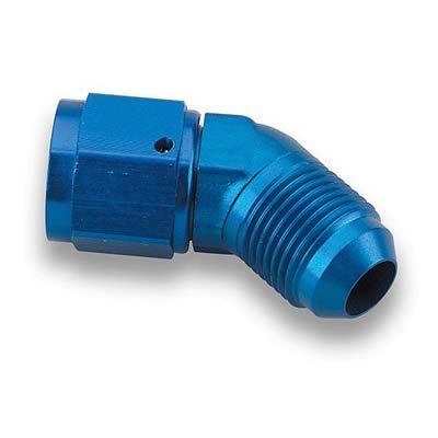 Earl's 924106erl fitting coupler 45 deg female -6 an to male -6 an blue ea