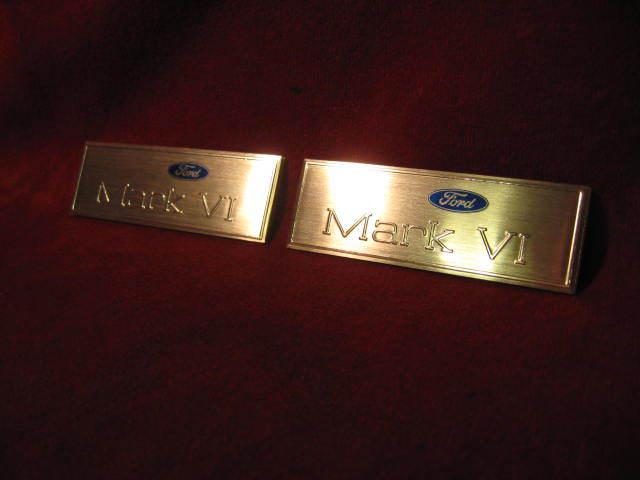 Nos 1980-1983 lincoln mark vi door sill tags 1981 1982 n.o.s fomoco pair nice