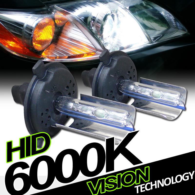 2pc h4/9003/hb2 6000k white xenon hid conversion kit headlight high/low beam 2