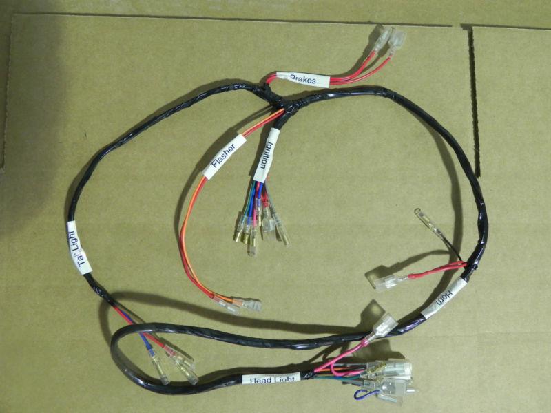 Hodaka 100 dirt squirt wiring harness, new vintage ends & covers, made in usa 