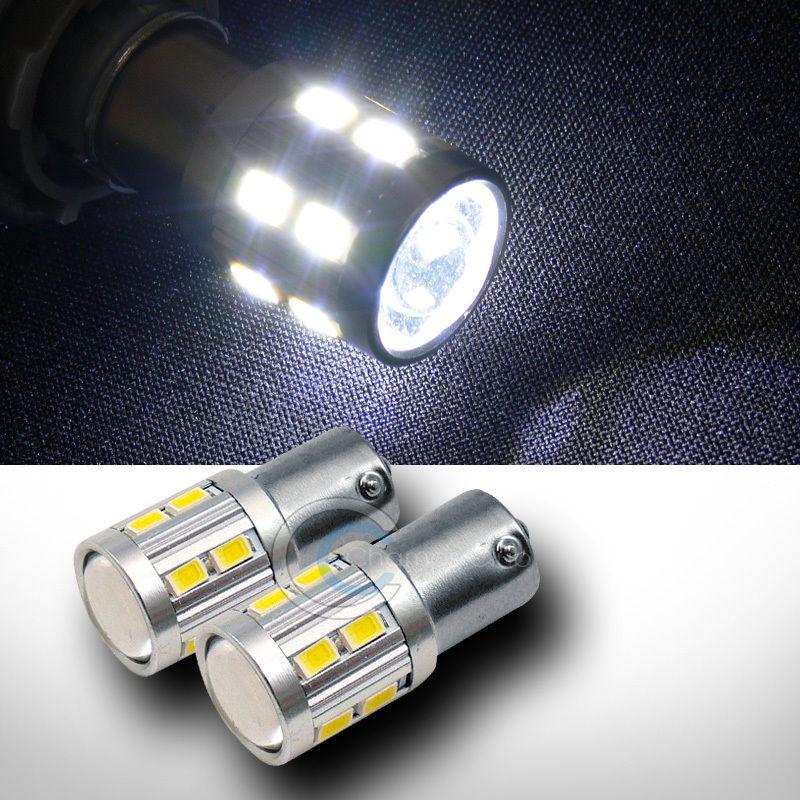 2p white 1156 ba15s 16x 5730 smd led backup/reverse light bulbs 1073 1093 1129