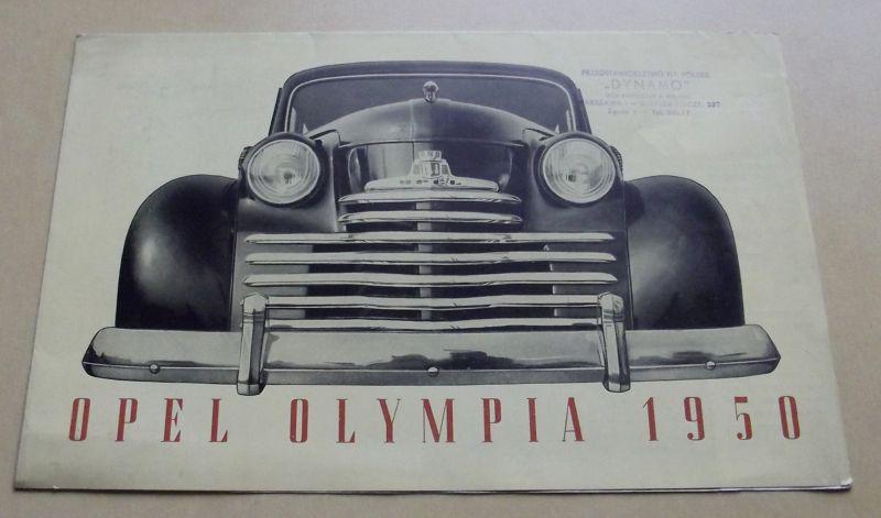 Opel olimpia 1950 sales brochure folder germany