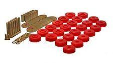 Universal polyurethane body to frame mount bushing set (12 location set) - red