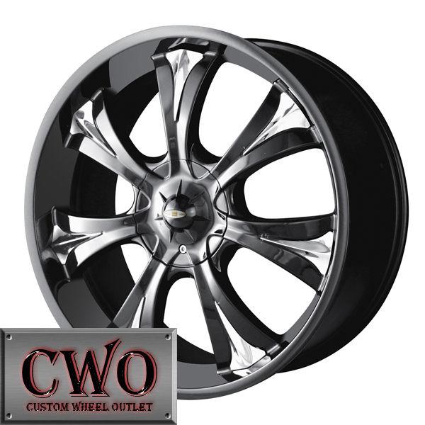 18 black baccarat mirage wheels rims 4x100/4x114.3 4 lug civic cobalt accord