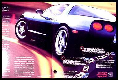 2001 chevy corvette original color sales brochure w z06, c5 nos gm 01