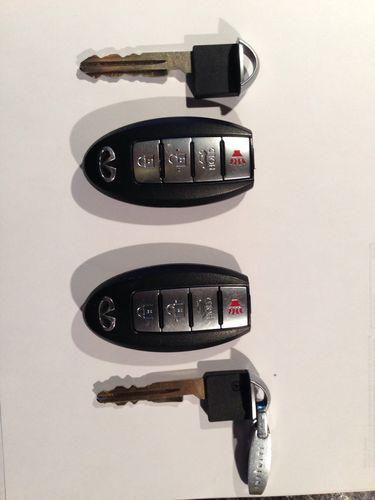 Lot of 2 infiniti g35 m45 g37 fx 35 smart key less entry with key remote 05-09