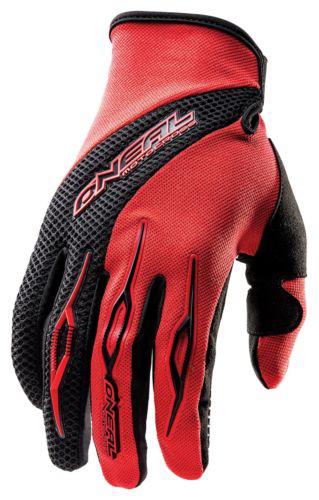 New oneal-mx element racewear youth motocross/offroad gloves, red/black, xs