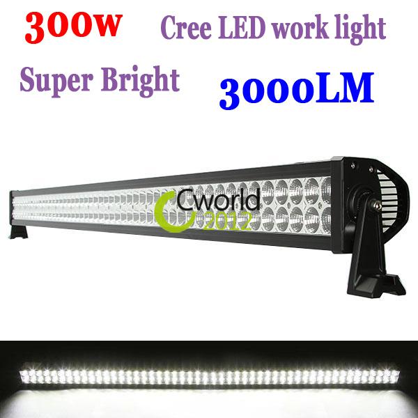 42" 300w dual row led spot flood combo work light bar driving lamp offroad 4wd 