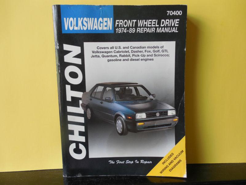 Chilton  auto manual. vw  front wheel drive. 1974-1989